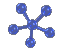 Blue Glass Tumbling Tinker Toy Star